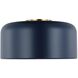 Malone 1 Light 13.75 inch Navy Ceiling Flush Mount Ceiling Light